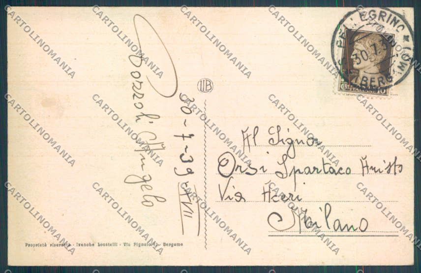 Bergamo San Pellegrino Funicolare cartolina LQ4469 – retro