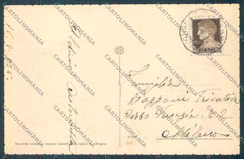 Bergamo San Pellegrino Saluti da cartolina LQ4473 – retro