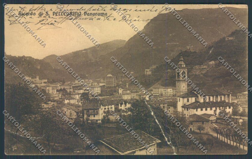 Bergamo San Pellegrino PIEGA STRAPPO cartolina LQ4474 – fronte