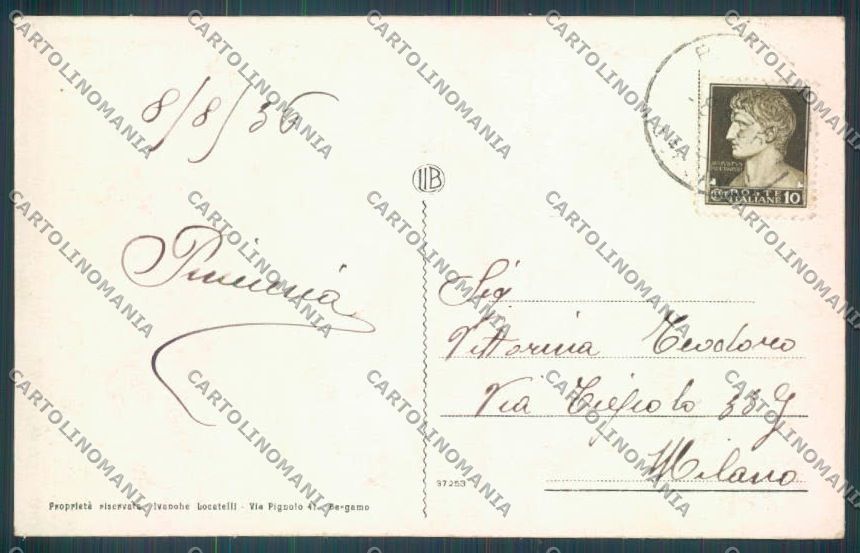 Bergamo San Pellegrino cartolina LQ4476 – retro
