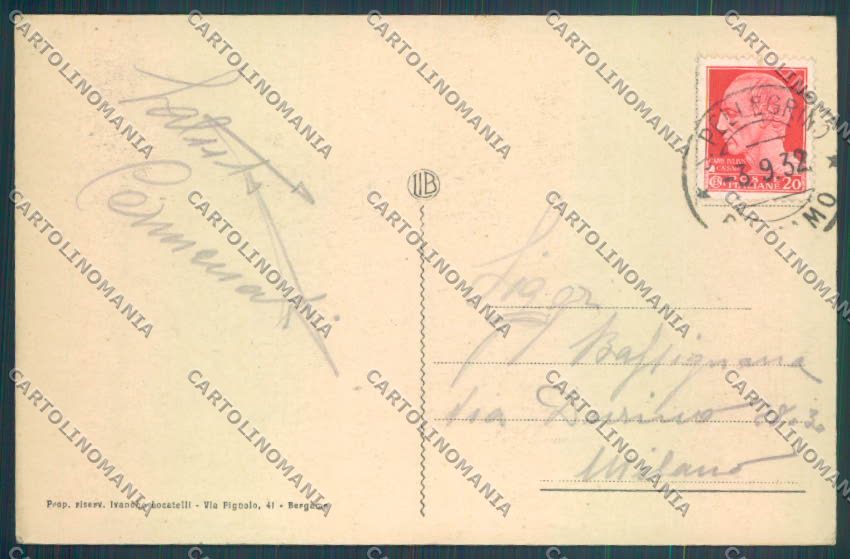 Bergamo San Pellegrino cartolina LQ4477 – retro