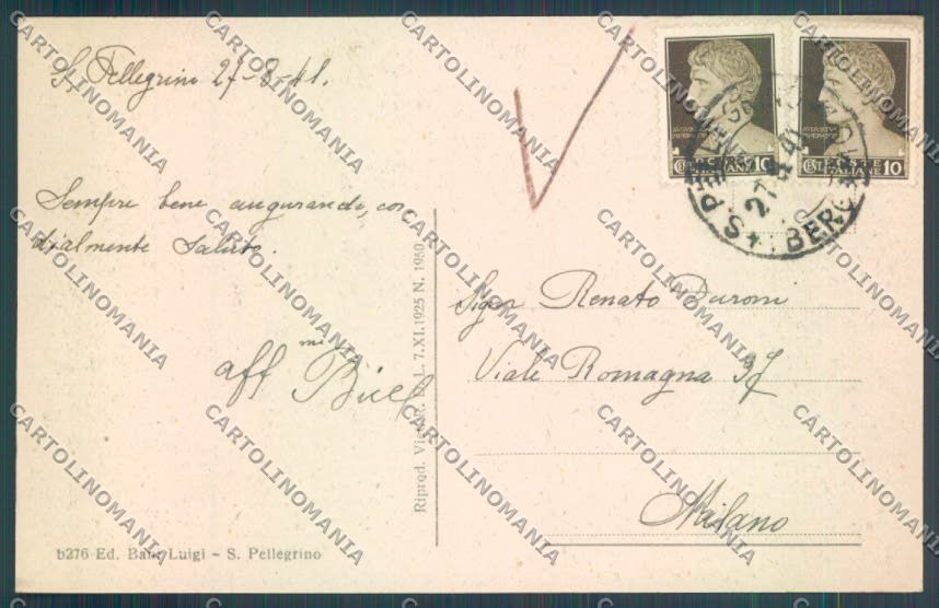 Bergamo San Pellegrino cartolina LQ4484 – retro