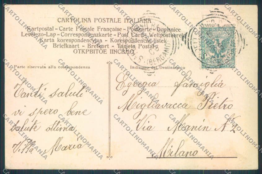 Bergamo San Pellegrino cartolina LQ4486 – retro