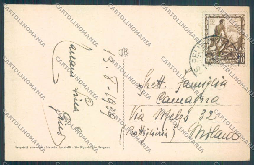 Bergamo San Pellegrino cartolina LQ4501 – retro