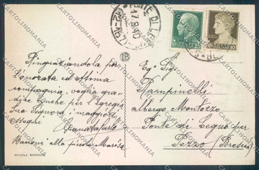 Bergamo San Pellegrino cartolina LQ4524 – retro