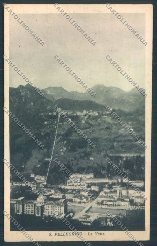 Bergamo San Pellegrino PIEGHINA cartolina LQ4529 – fronte