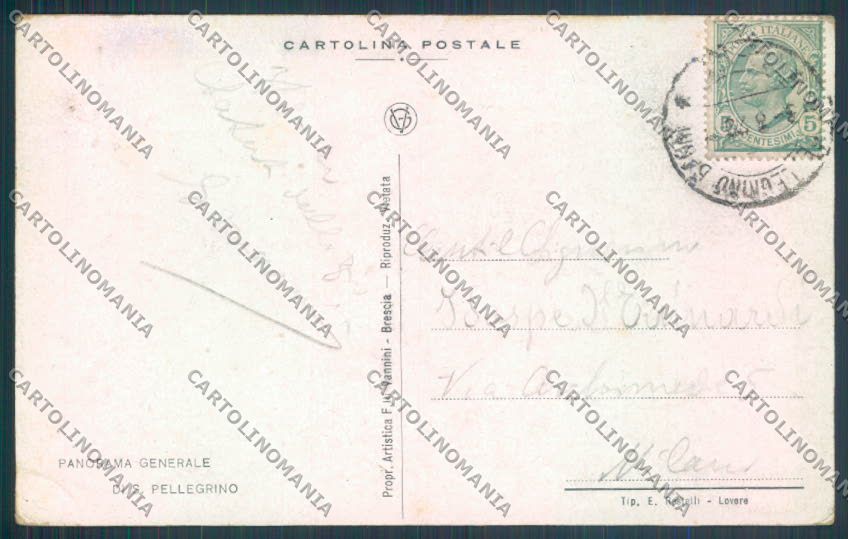 Bergamo San Pellegrino cartolina LQ4536 – retro