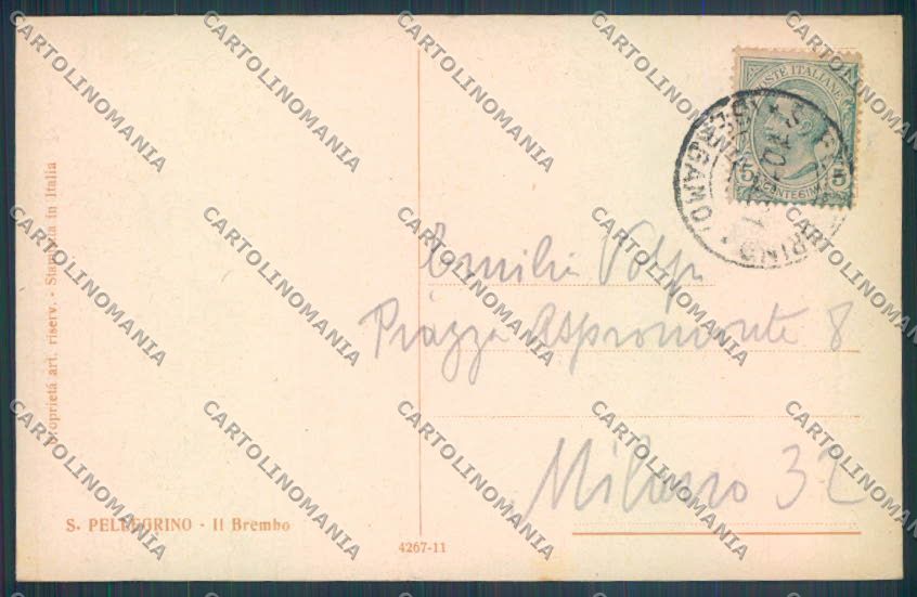 Bergamo San Pellegrino cartolina LQ4537 – retro