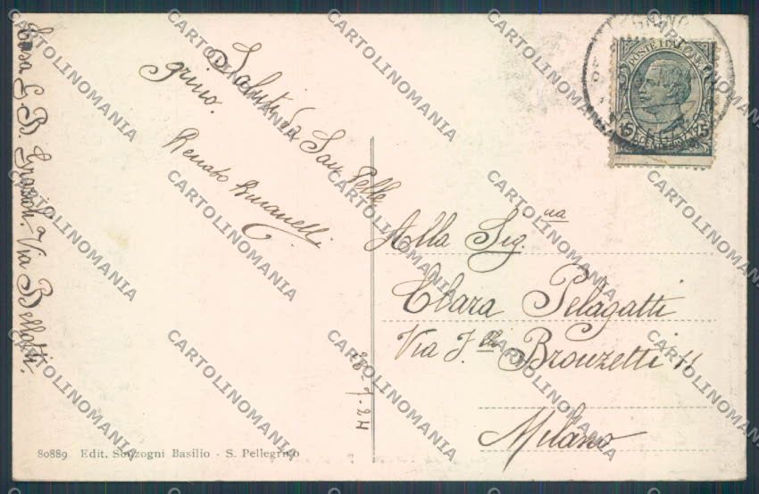 Bergamo San Pellegrino cartolina LQ4542 – retro
