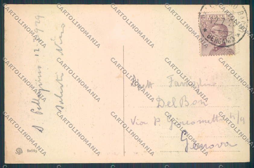 Bergamo San Pellegrino ABRASA cartolina LQ4543 – retro