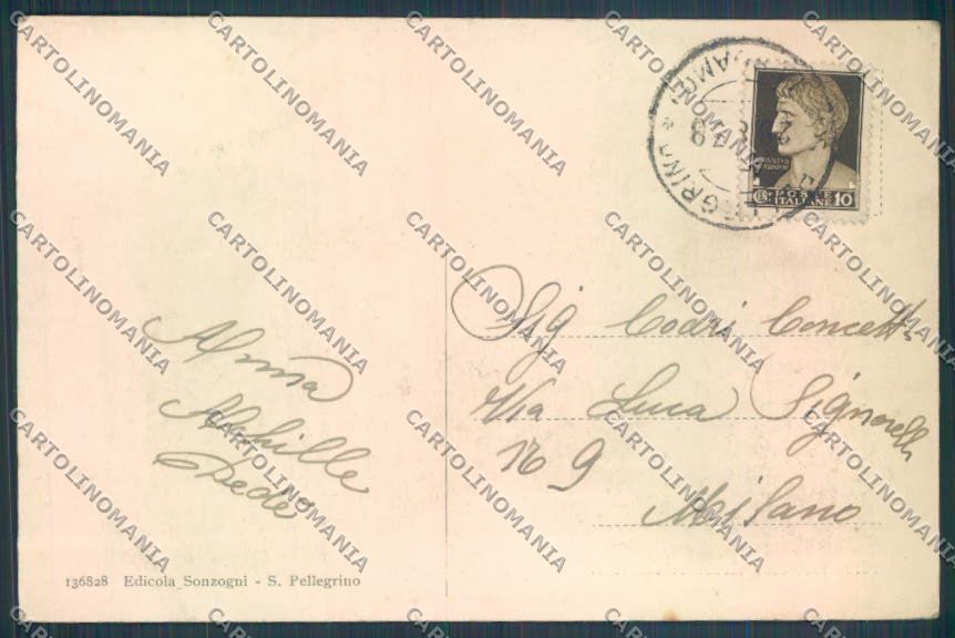 Bergamo San Pellegrino cartolina LQ4548 – retro
