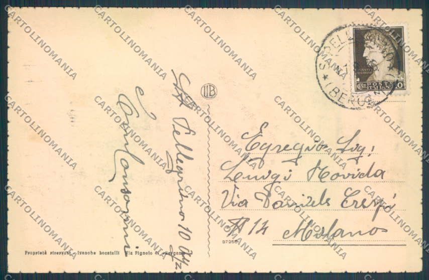 Bergamo San Pellegrino cartolina LQ4552 – retro