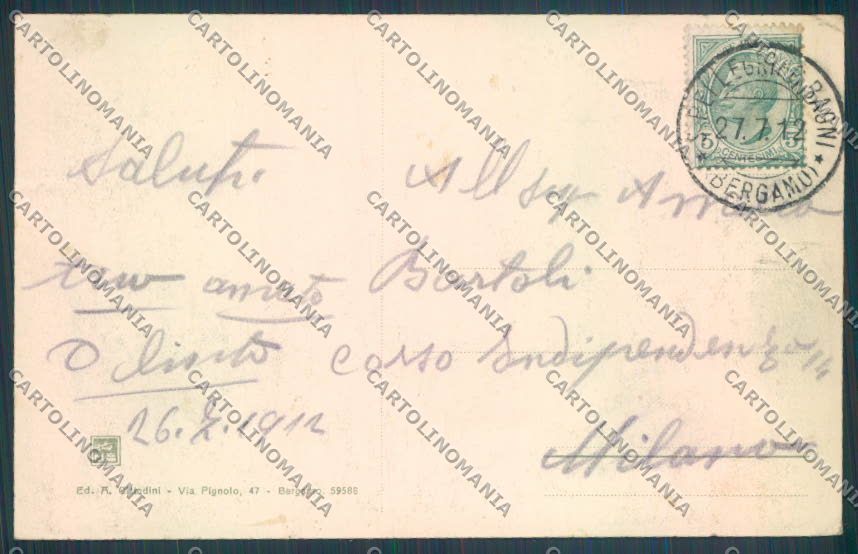 Bergamo San Pellegrino cartolina LQ4554 – retro