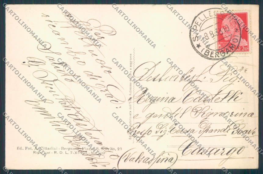 Bergamo San Pellegrino cartolina LQ4557 – retro