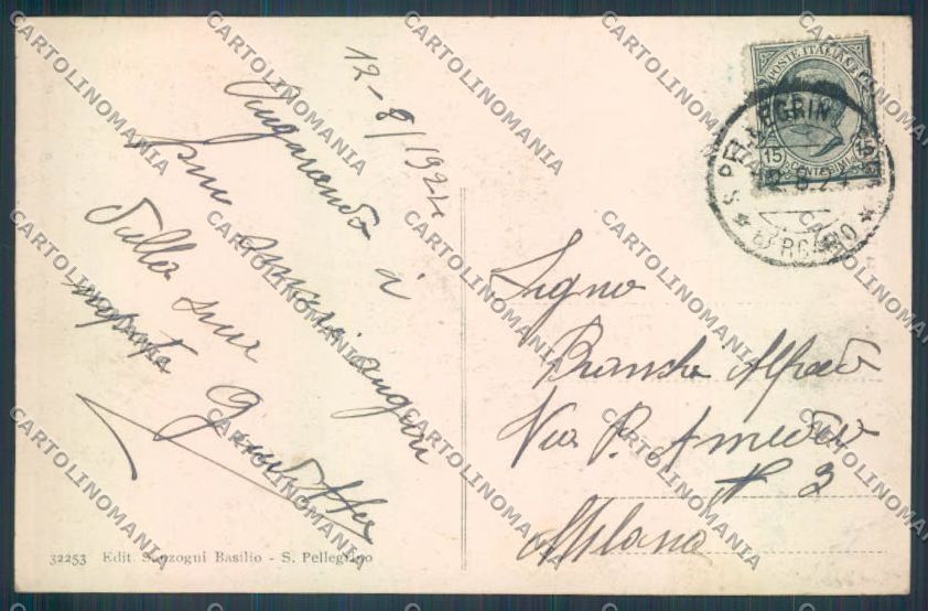 Bergamo San Pellegrino Funicolare cartolina LQ4559 – retro
