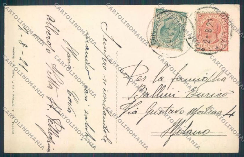 Bergamo San Pellegrino Funicolare cartolina LQ4560 – retro