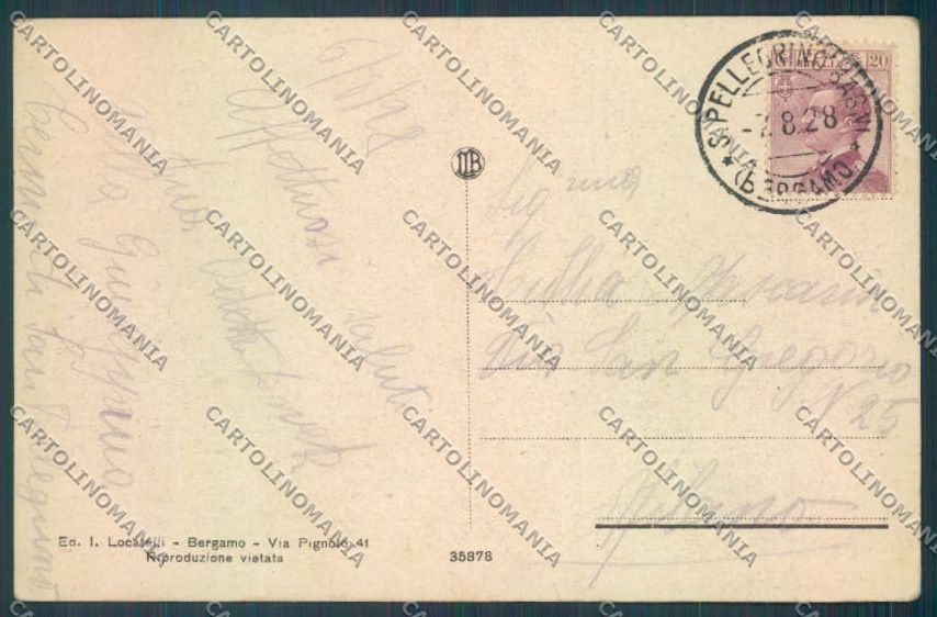 Bergamo San Pellegrino Funicolare cartolina LQ4562 – retro