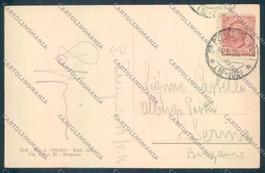 Bergamo San Pellegrino Funicolare cartolina LQ4563 – retro