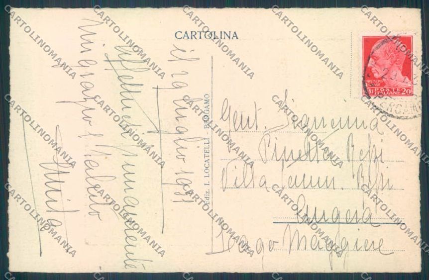 Bergamo San Pellegrino Funicolare cartolina LQ4564 – retro