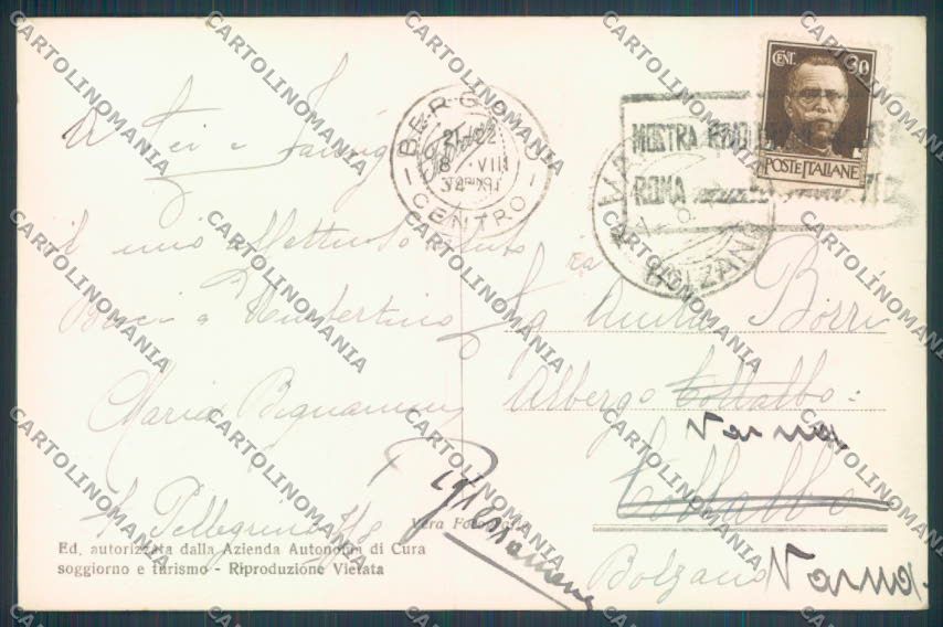 Bergamo San Pellegrino Foto cartolina LQ4569 – retro