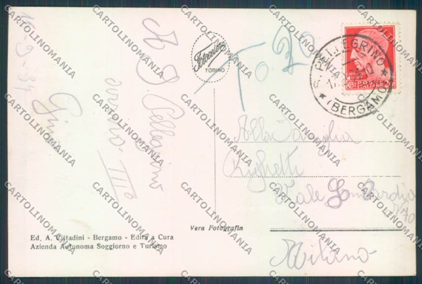 Bergamo San Pellegrino Foto cartolina LQ4571 – retro