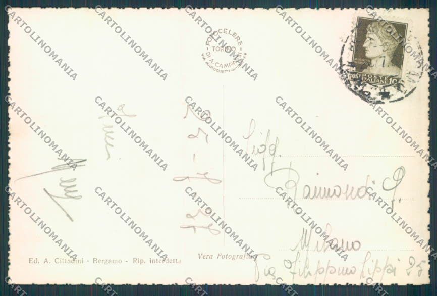 Bergamo San Pellegrino Foto cartolina LQ4577 – retro