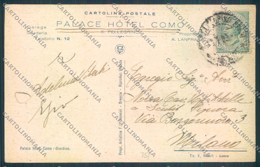 Bergamo San Pellegrino cartolina LQ4583 – retro