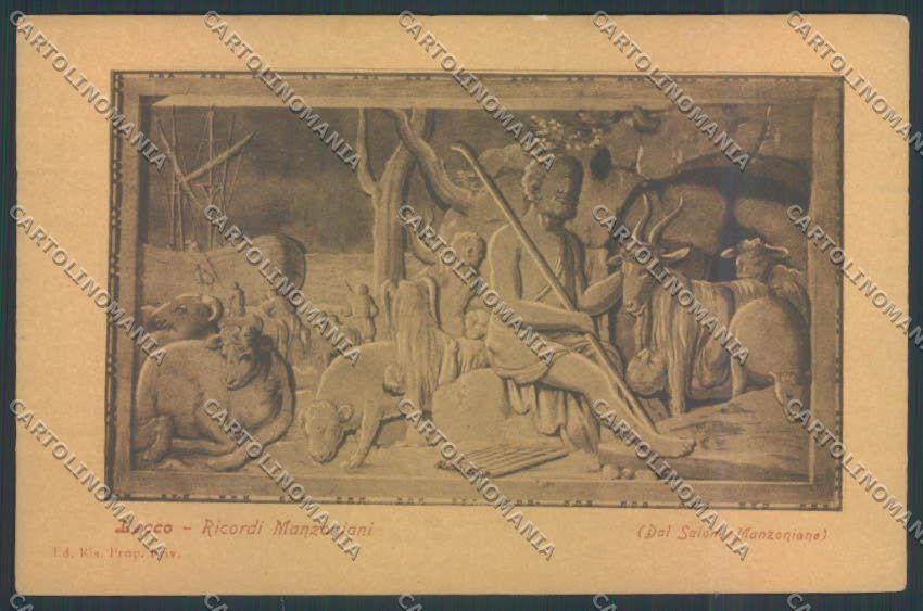 Lecco Città Manzoni cartolina LQ4591 – fronte