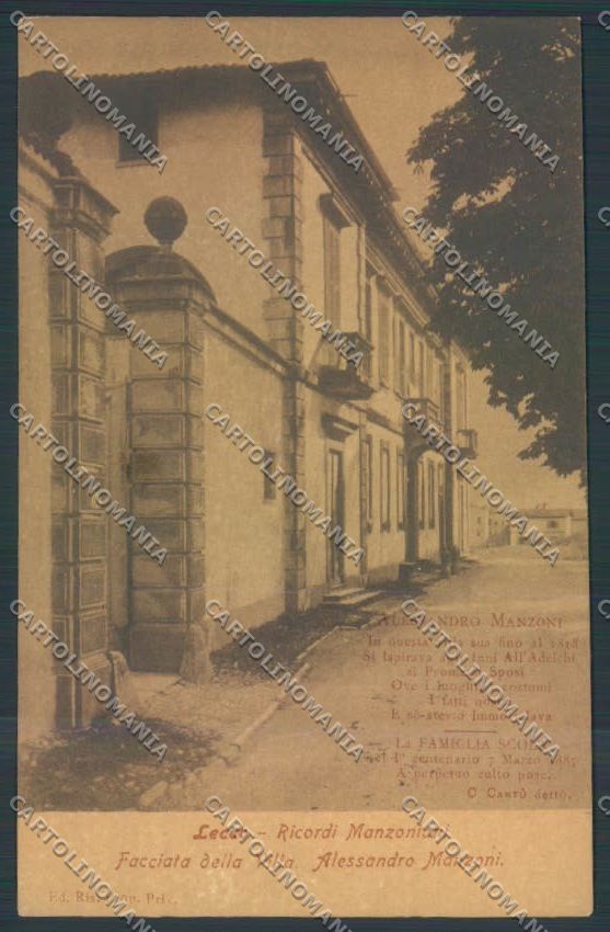 Lecco Città Manzoni cartolina LQ4598 – fronte