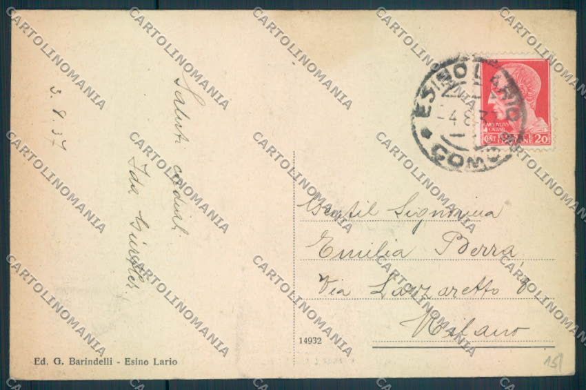 Lecco Esino Lario cartolina LQ4613 – retro