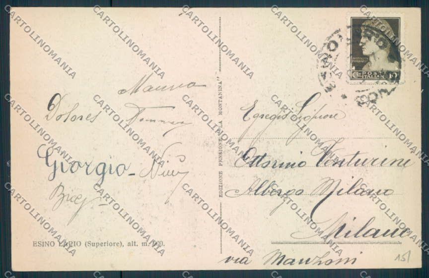 Lecco Esino Lario cartolina LQ4616 – retro