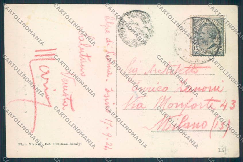 Lecco Esino Lario cartolina LQ4672 – retro