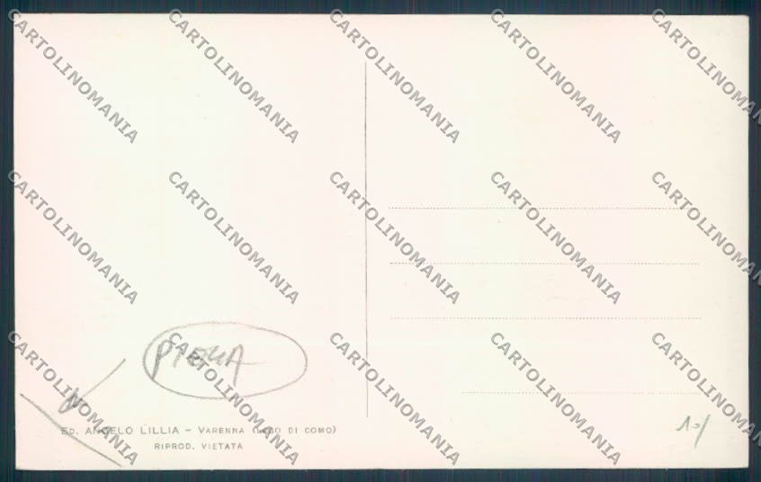 Lecco Varenna PIEGA Foto cartolina LQ4696 – retro