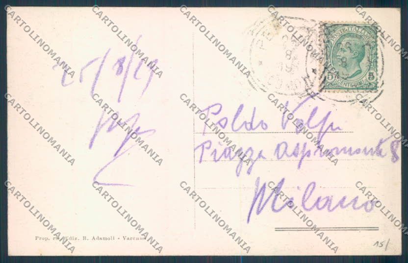 Lecco Varenna Vezio cartolina LQ4698 – retro