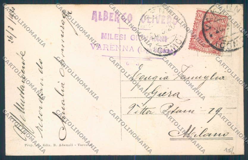 Lecco Varenna Vezio cartolina LQ4699 – retro