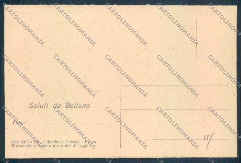 Lecco Bellano Cascata cartolina LQ4724 – retro
