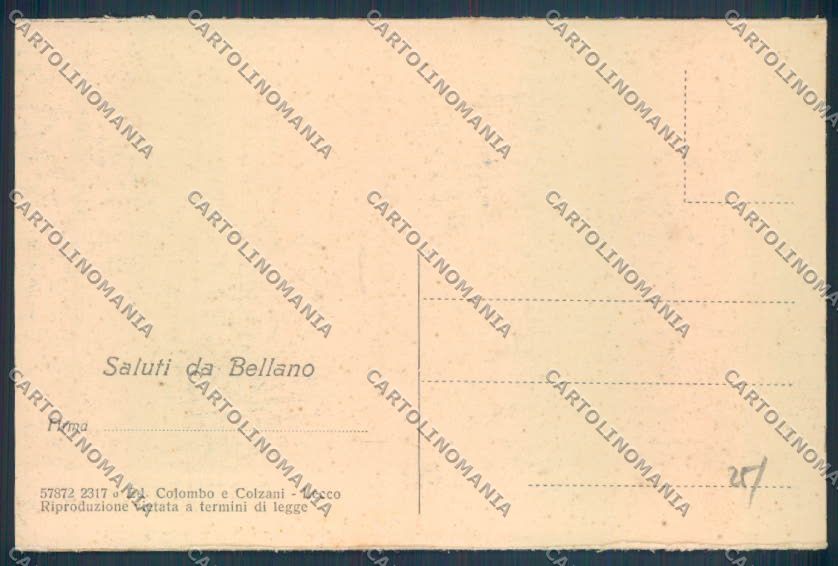 Lecco Bellano cartolina LQ4738 – retro