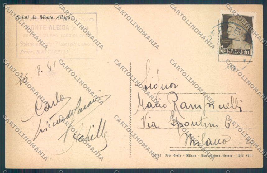 Lecco Albiga cartolina LQ4760 – retro