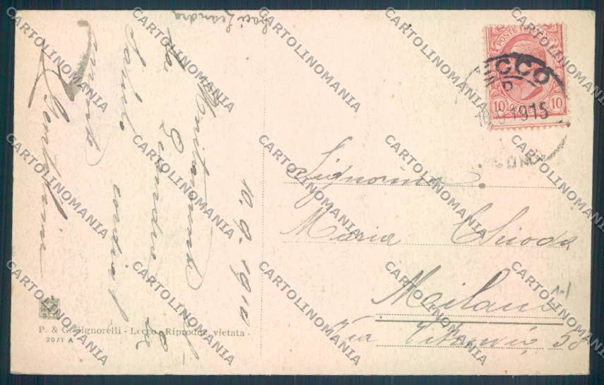 Lecco Piani Resinelli cartolina LQ4768 – retro