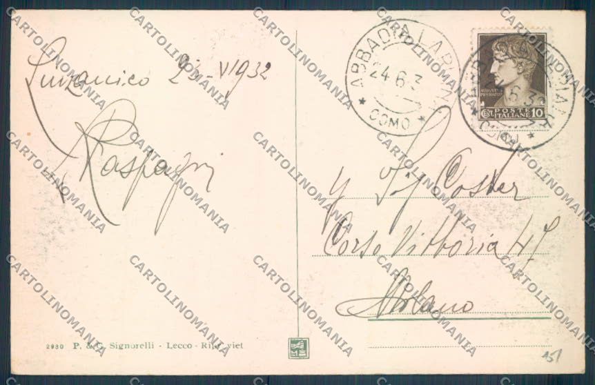 Lecco Piani Resinelli cartolina LQ4772 – retro