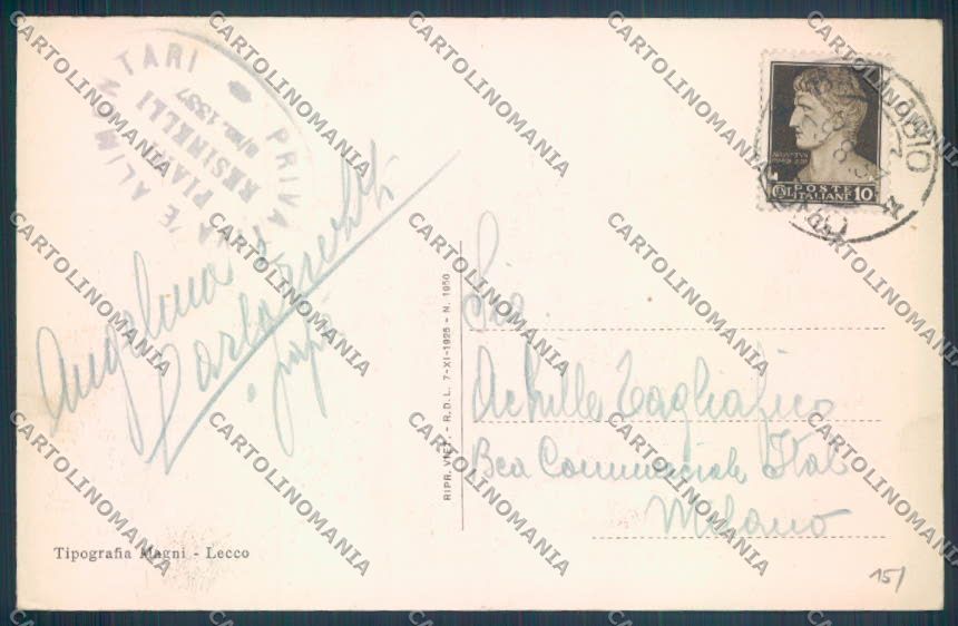 Lecco Piani Resinelli cartolina LQ4777 – retro