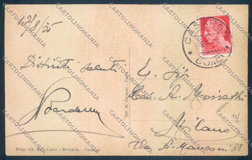 Lecco Casargo cartolina LQ4787 – retro