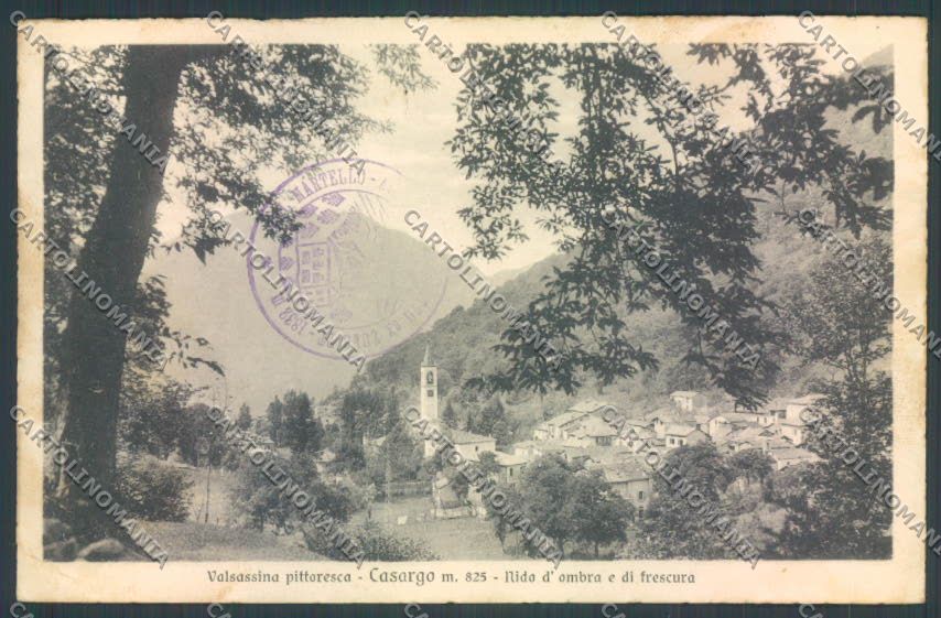 Lecco Casargo PIEGHINE cartolina LQ4789 – fronte