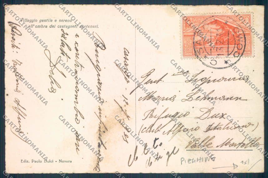 Lecco Casargo PIEGHINE cartolina LQ4789 – retro