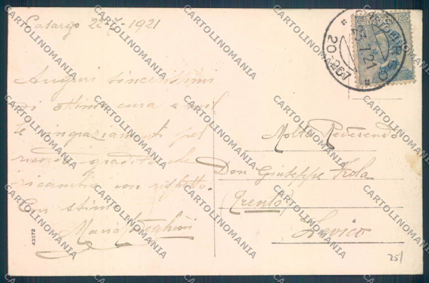 Lecco Casargo Saluti da cartolina LQ4793 – retro