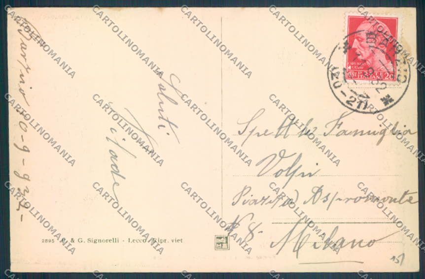 Lecco Barzio cartolina LQ4846 – retro