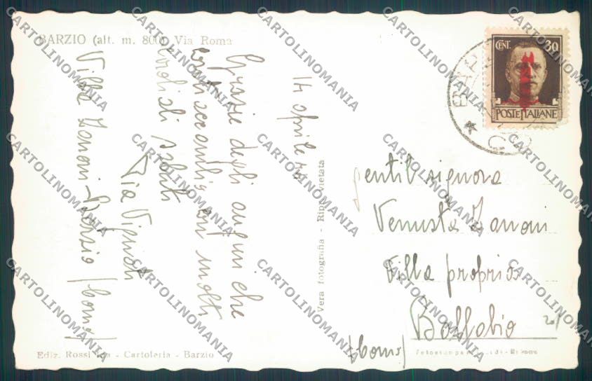 Lecco Barzio Foto cartolina LQ4872 – retro