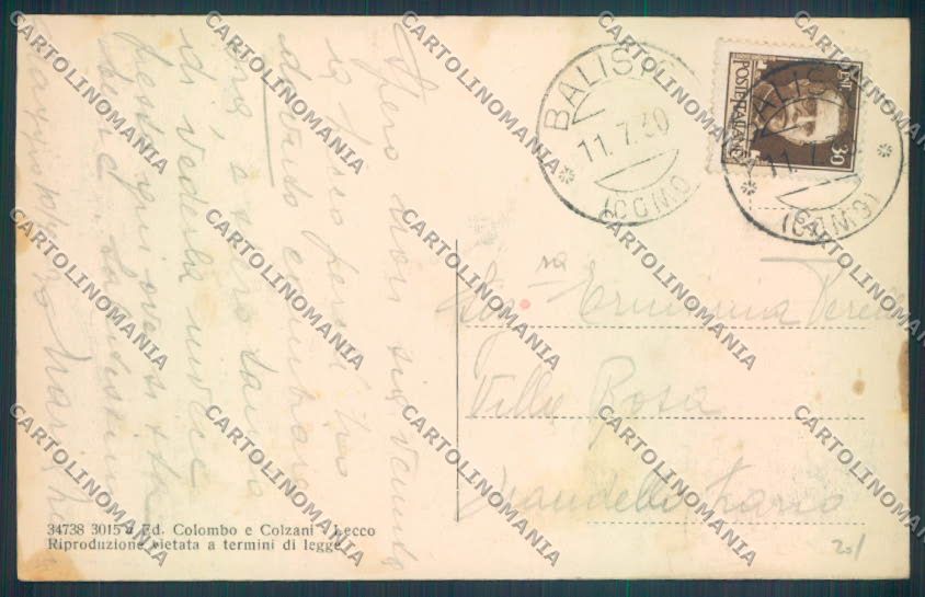 Lecco Maggio cartolina LQ4884 – retro