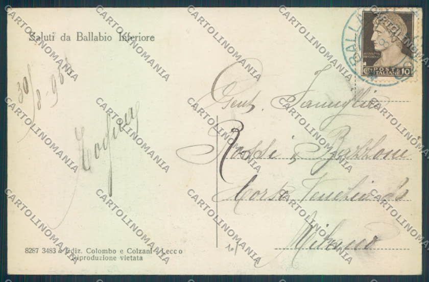 Lecco Ballabio cartolina LQ4892 – retro