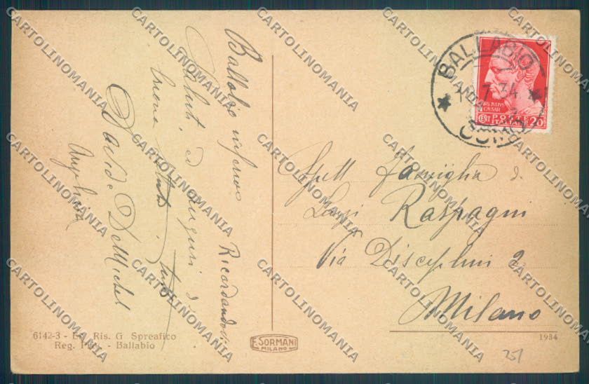 Lecco Ballabio cartolina LQ4911 – retro